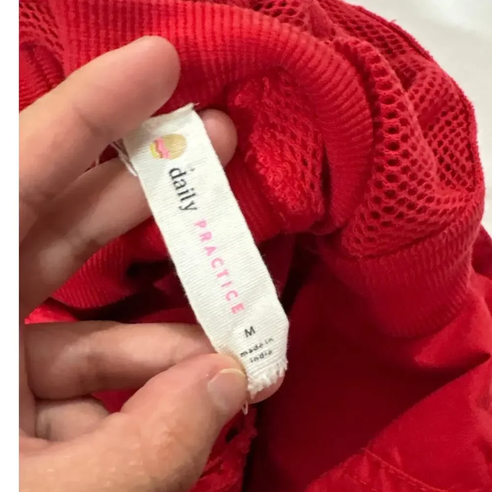 Daily Practice Anthropologie Womens Medium Red Trek Utility Mini Dress Pockets - Picture 7 of 11